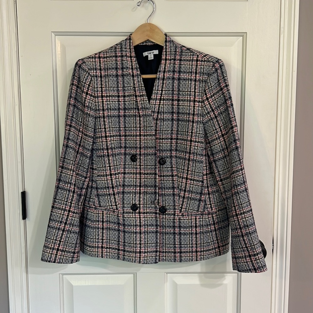 Bar lll, 16, Blazer, Navy, Red, Plaid, Genty Worn